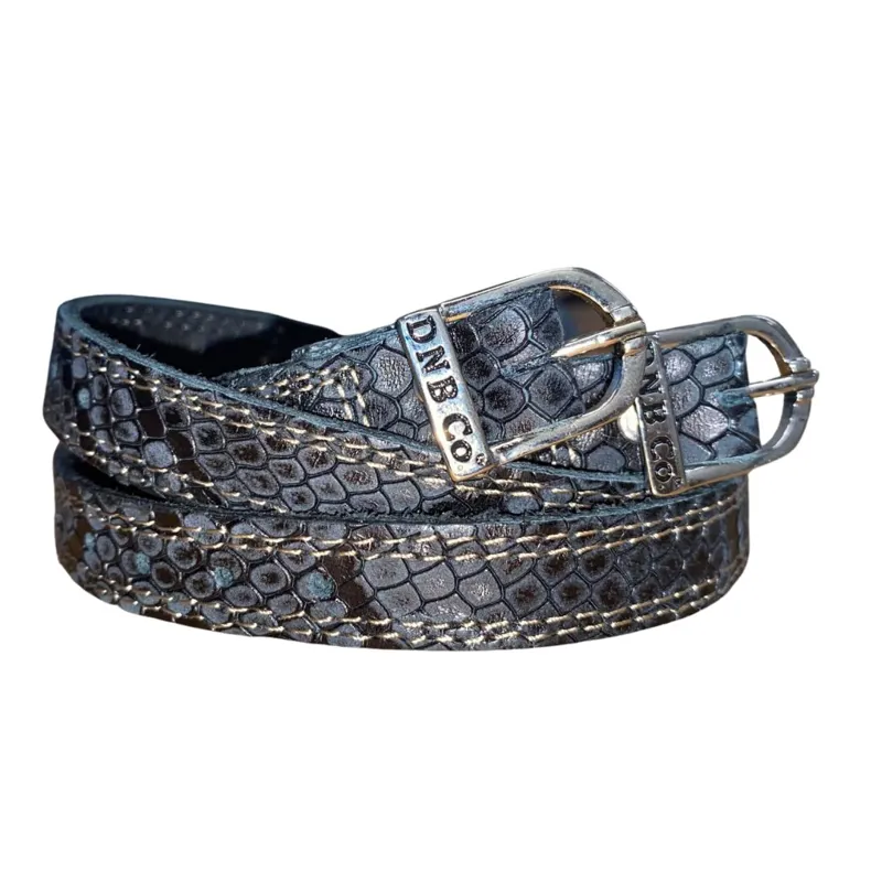 DeNiro Spur Straps  Regal Black with Contrasting Stitching